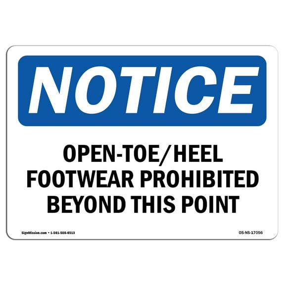 OSHA Notice Sign - OSHA PPE Foot Sign | Aluminum Sign | Protect Your Business, Construction Site, Warehouse & Shop Area | Made in the USA