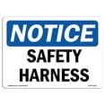 thumbnail image 1 of OSHA Notice Sign - Safety Harness |  Aluminum Sign | Protect Your Business, Construction Site, Warehouse & Shop Area |  Made in the USA, 1 of 6