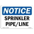 thumbnail image 1 of OSHA Notice Sign - Sprinkler Pipe Line |  Aluminum Sign | Protect Your Business, Construction Site, Warehouse & Shop Area |  Made in the USA, 1 of 6