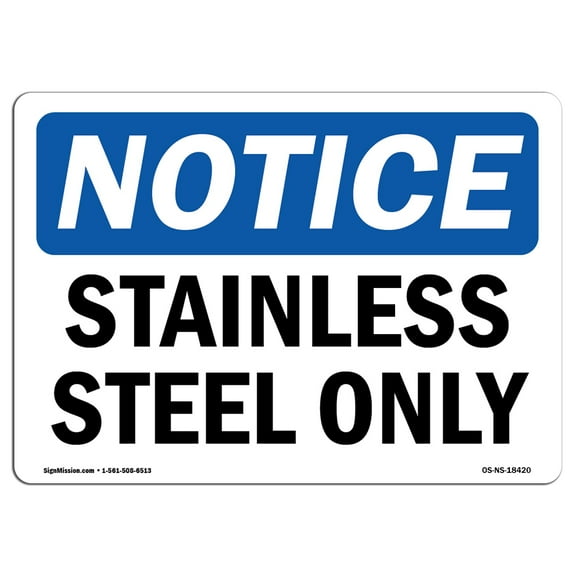 OSHA Notice Sign - Stainless Steel Only |  Aluminum Sign | Protect Your Business, Construction Site, Warehouse & Shop Area |  Made in the USA