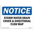thumbnail image 1 of OSHA Notice Sign - Storm Water Drain Cover & Directional Flow Map |  Aluminum Sign | Protect Your Business, Work Site, Warehouse & Shop |  Made in the USA, 1 of 6