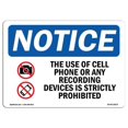 thumbnail image 1 of SignMission OS-NS-A-710-L-18572 7 x 10 in. OSHA Notice Sign - The Use of Cell Phones or Any, 1 of 6