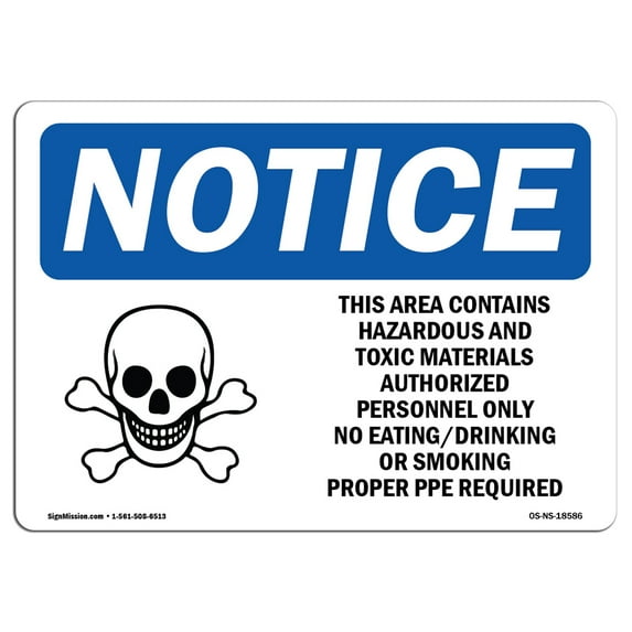 OSHA Notice Sign - This Area Contains Hazardous | Aluminum Sign | Protect Your Business, Construction Site, Warehouse & Shop Area | Made in the USA