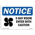 thumbnail image 1 of OSHA Notice Sign - X-Ray Room Enter With Caution |  Aluminum Sign | Protect Your Business, Construction Site, Warehouse & Shop Area |  Made in the USA, 1 of 6