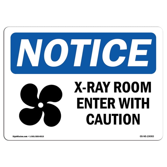 OSHA Notice Sign - X-Ray Room Enter With Caution | Aluminum Sign | Protect Your Business, Construction Site, Warehouse & Shop Area | Made in the USA