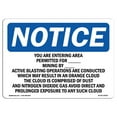 thumbnail image 1 of OSHA Notice Sign - You Are Entering Area Permitted For ____ |  Aluminum Sign | Protect Your Business, Work Site, Warehouse & Shop Area |  Made in the USA, 1 of 6