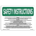 thumbnail image 1 of SignMission OS-SI-A-710-L-11444 7 x 10 in. OSHA Safety Instructions Sign - Pool is Equipped with Handicap with Symbol, 1 of 6