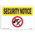 thumbnail image 1 of SignMission OS-SN-A-710-L-11647 7 x 10 in. OSHA Security Notice Sign - Symbol Only - No Weapons, 1 of 6