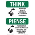 thumbnail image 1 of OSHA THINK Sign - Promote A Healthy Workplace With Symbol | Aluminum Sign | Protect Your Business, Work Site, Warehouse & Shop Area | Made in the USA, 1 of 6