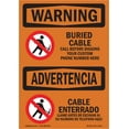 thumbnail image 1 of OSHA WARNING Sign - Buried Cable Call Before Digging Bilingual | Aluminum Sign | Protect Your Business, Work Site, Warehouse & Shop Area | Made in the USA, 1 of 6