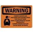 thumbnail image 1 of OSHA WARNING Sign - Carbon Dioxide Gas Discharge With Symbol | Aluminum Sign | Protect Your Business, Work Site, Warehouse & Shop Area | Made in the USA, 1 of 6