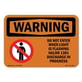 thumbnail image 1 of SignMission OS-WS-A-710-L-12553 7 x 10 in. OSHA Warning Sign - Do Not Enter When Light is Flashing, 1 of 6