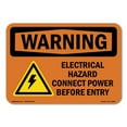 thumbnail image 1 of SignMission OS-WS-A-710-L-12092 7 x 10 in. OSHA Warning Sign - Electrical Hazard Disconnect with Symbol, 1 of 6
