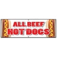 thumbnail image 1 of SignMission B-72 All Beef Hot Dogs 72 in. All Beef Hot Dogs Banner Sign - Red Hots Weiner Franks Burgers Footlong, 1 of 4