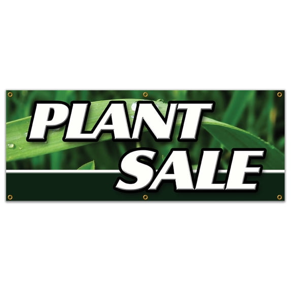 72" PLANT SALE BANNER SIGN flowers florist landscaping landscaper bushes trees