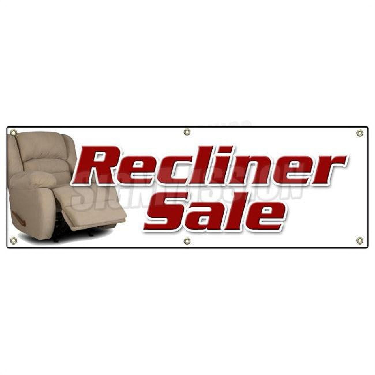 SignMission 72 In. Recliner Sale Banner Sign - Furniture Chairs Sofa ...