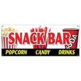 thumbnail image 1 of SignMission B-72 Snack Bar Candy Popcorn 72 in. Snack Bar Candy Popcorn Drinks Banner Sign - Cold Sandwiches Kettle Corn, 1 of 4