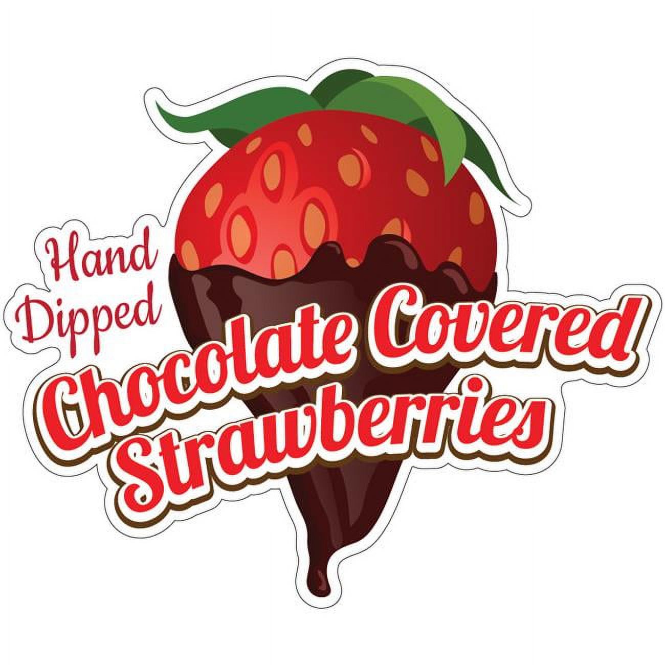 SignMission 8 in. Decal Concession Stand Food Truck Sticker Chocolate