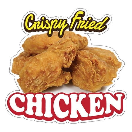 SignMission 8 in. Decal Concession Stand Food Truck Sticker - Crispy Fried Chicken