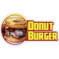 thumbnail image 1 of Donut Burger 8" Decal Concession Stand Food Truck Sticker, 1 of 2