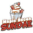 thumbnail image 1 of Maple Bacon Sundae 8" Decal Concession Stand Food Truck Sticker, 1 of 2