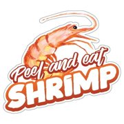 SignMission 8 in. Decal Concession Stand Food Truck Sticker - Peel & Eat Shrimp