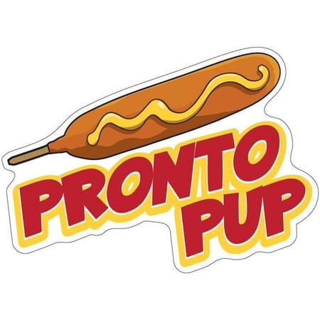 SignMission 8 in. Pronto Pup Decal Concession Stand Food Truck Sticker