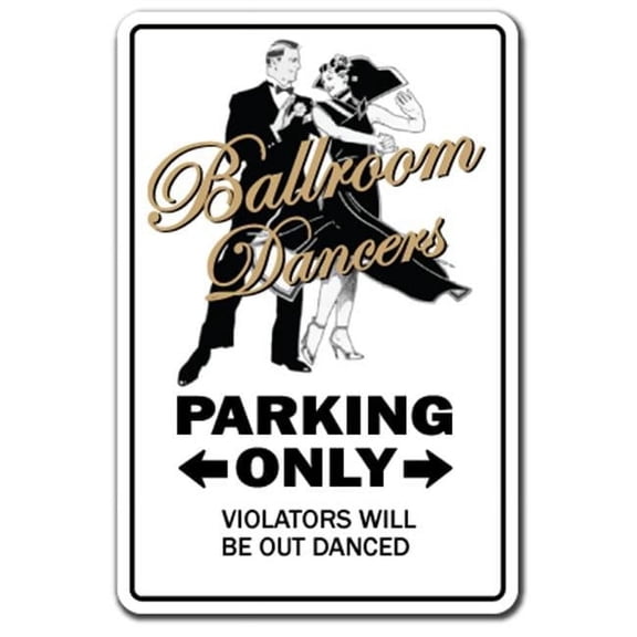 SignMission 8 x 12 in. Ballroom Dancers Decal - Ball Elegant Dance Music Dancing Teacher School