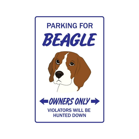SignMission 8 x 12 in. Beagle Decal Dog Pet Parking Decals - Hound Dogs Groomer Puppy Pup