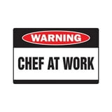 SignMission 8 x 12 in. Chef At Work Warning Decal - Restaurant Cook ...