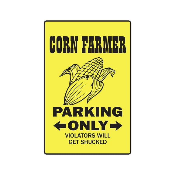 SignMission 8 x 12 in. Corn Farmer Decal Parking Decals - Farm Tractor Produce Wheat