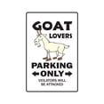 thumbnail image 1 of SignMission 8 x 12 in. Decal - Goat Lovers Parking - Billy Farm Dairy Farmer 4H Tall, 1 of 4