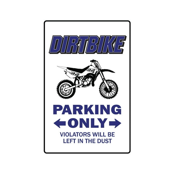 SignMission 8 x 12 in. Dirtbike Parking Decal - Bmx Racing Cycle Bike Racing