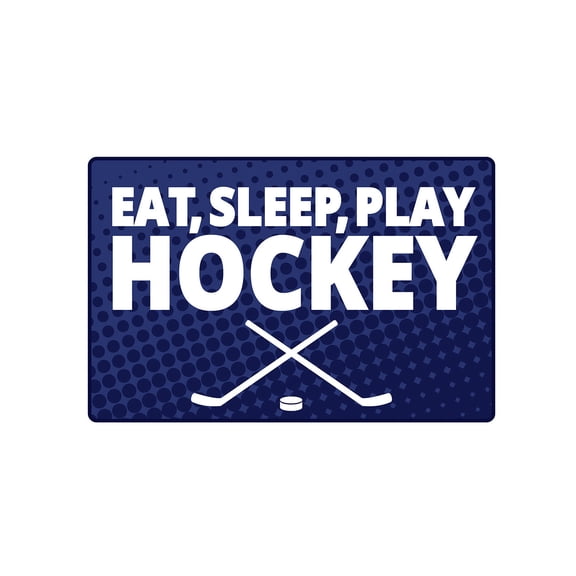 SignMission 8 x 12 in. Eat Sleep Play Hockey Decal - Team Player Sports Game Food Faithful
