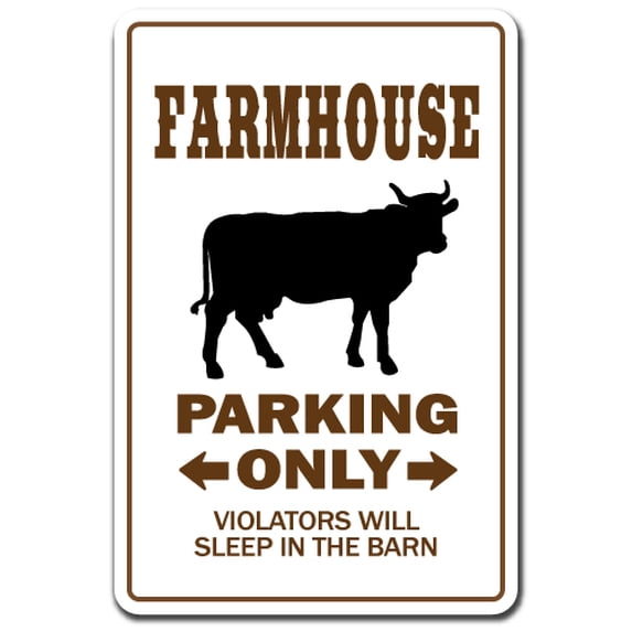 SignMission 8 x 12 in. Farmhouse Decal - Farmer Farm Hens Chicken Eggs Crops Horse Cow Cattle