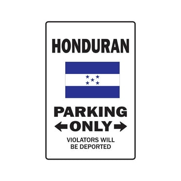 SignMission 8 x 12 in. Honduras Flag National Pride Love Decal - Parking for Honduran Only
