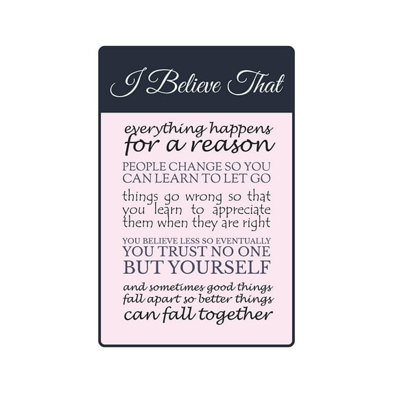 I BELIEVE THAT Sign quotes belief life words of wisdom | Indoor/Outdoor | 12" Tall