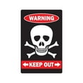 thumbnail image 1 of SignMission 8 x 12 in. Keep Out with Skull & Crossbones Warning Decal - Private Property Kiddoor Room, 1 of 4