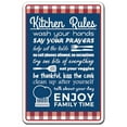 thumbnail image 1 of KITCHEN RULES Sign kitchen home rules family food clean cook | Indoor/Outdoor | 12" Tall, 1 of 4