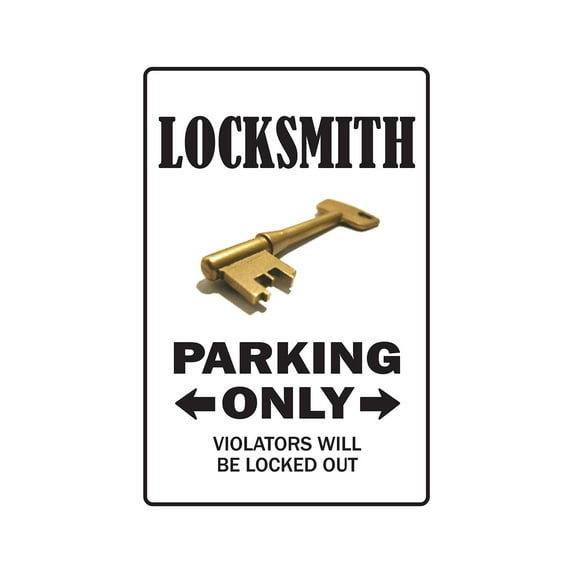 SignMission 8 x 12 in. Locksmith Decal Parking Decals - Key Lock Repair Lockout Smith