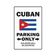 thumbnail image 1 of SignMission 8 x 12 in. Parking for Cuban Only Decal - Cuba Flag National Pride Love, 1 of 4