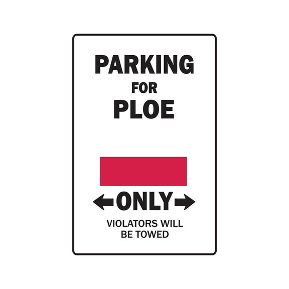 SignMission 8 x 12 in. Parking for Ploe Only Decal - Poland Flag National Pride Love