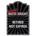 thumbnail image 1 of SignMission  8 x 12 in. Plastic Sign - Retired Master Sergeant, 1 of 1