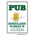 thumbnail image 1 of SignMission 8 x 12 in. Pub Decal Parking Decals - Bar Lounge Bartender Drinker Liquor Grub, 1 of 4