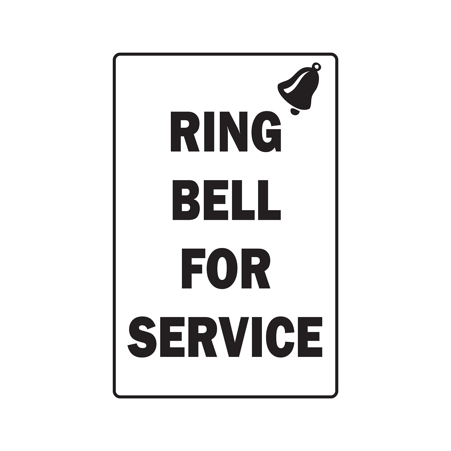 SignMission Z-Ring Bell For Service 8 x 12 in. Ring Bell for Service ...