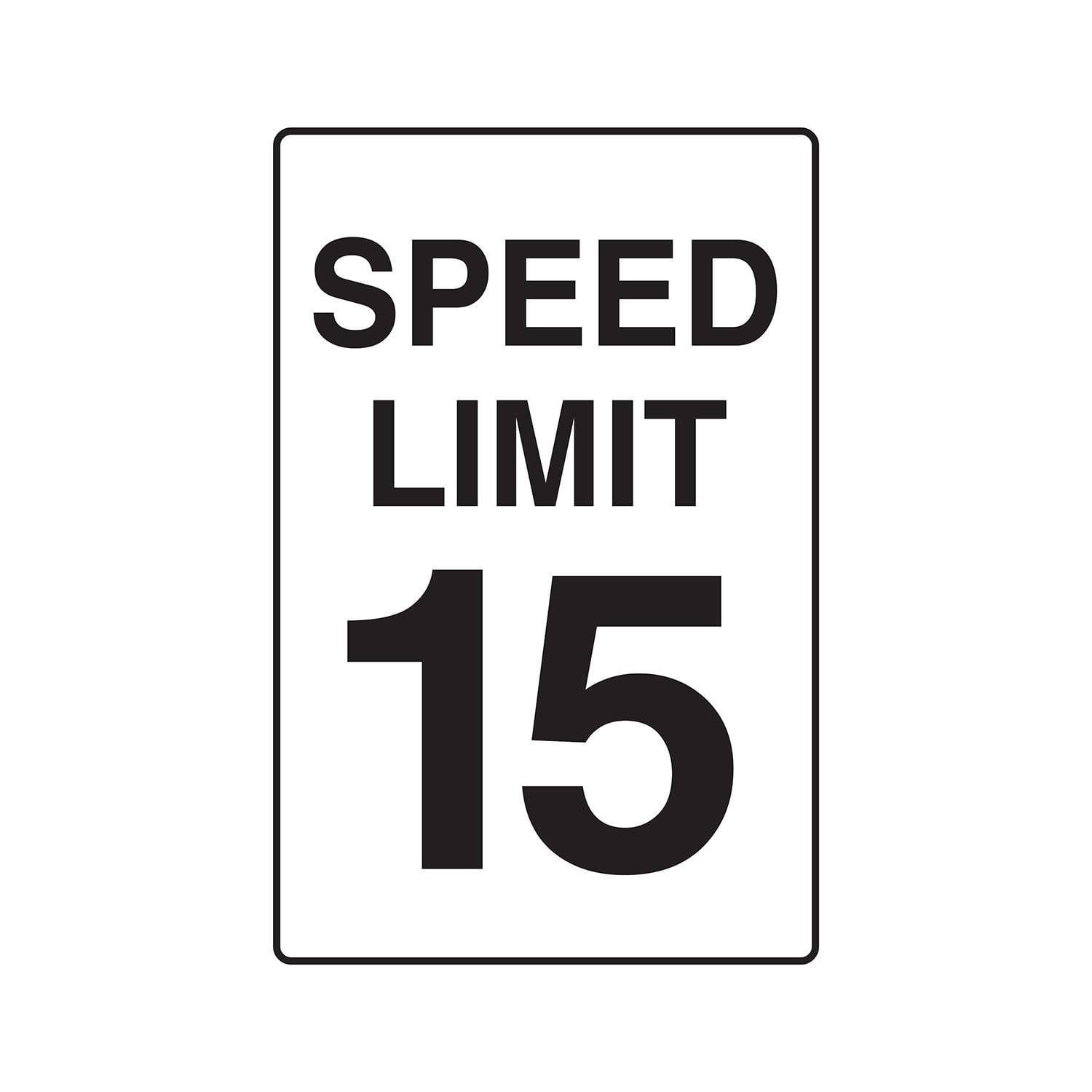 SignMission 8 x 12 in. Speed Limit 15 Decal - Driving Car Racing Slow ...