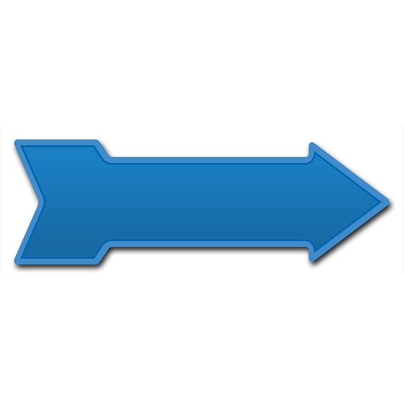 SignMission 8 x 24 in. Indoor & Outdoor Decor Direction Sticker Vinyl Wall Decals - Blue - 24 in.