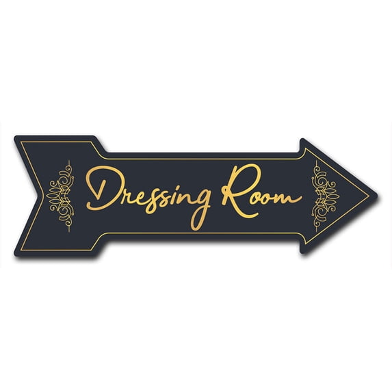 SignMission 8 x 24 in. Indoor & Outdoor Decor Direction Sticker Vinyl Wall Decals - Dressing Room - 24 in.