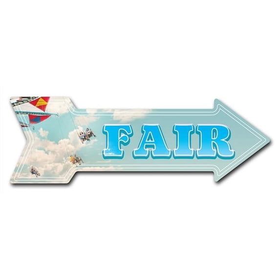 SignMission 8 x 24 in. Indoor & Outdoor Decor Direction Sticker Vinyl Wall Decals - Fair - 24 in.