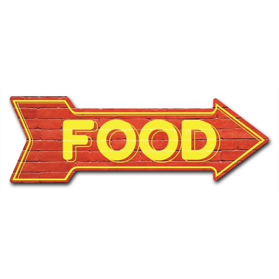 SignMission Decal Art Food Decal Indoor/ Outdoor Decor 24" Direction Sticker Vinyl Wall Decals